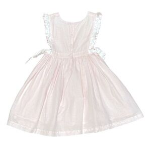 Me Me | Gorgeous Girls Linen Sleeveless Sundress Light Pink White, 5yr
